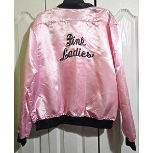 Grease Pink Ladies Jacket Costume Plus Size 2XL 50s Retro Party Satin Sock Hop